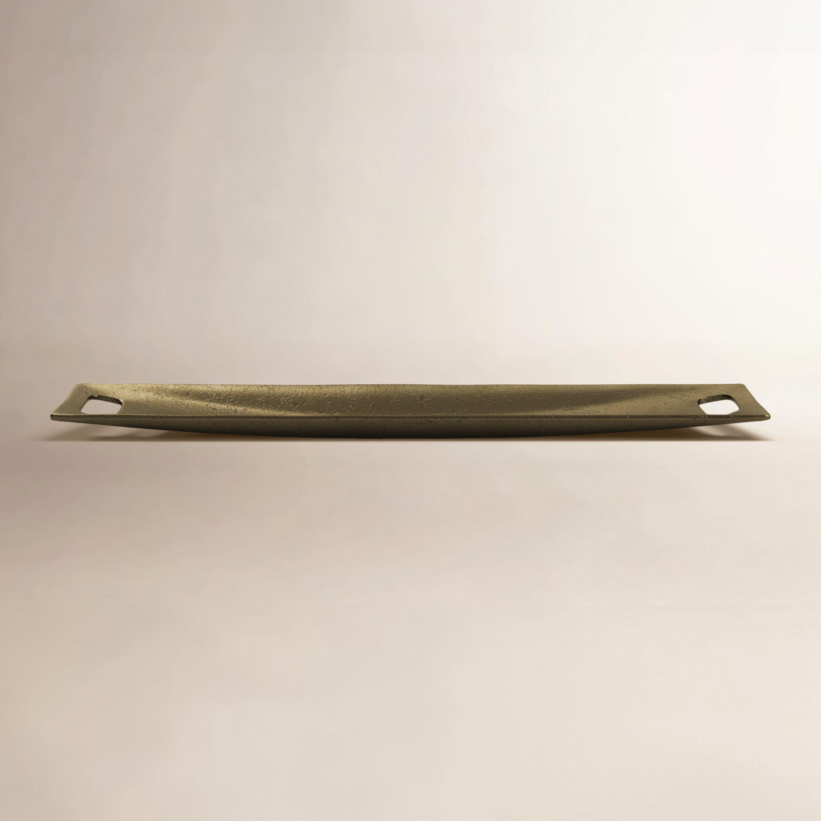 Brass Rectangle Decorative Tray, 0.75" H x 17" L x 4" W, Gold