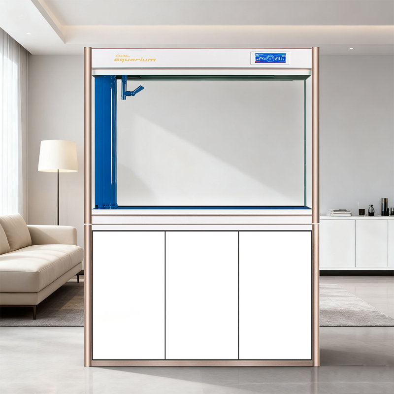 Réservoir d'aquarium en verre blanc à bordure en alliage d'aluminium, 48,5 gallons (H 57,09 po x l 39,37 po x P 11,81 po