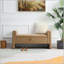 Banc de rangement en tissu avec accoudoirs 52,3 po-930539677