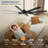 75 Inch Industrial DC Motor Ceiling Fan No Light, Large Ceiling Fan With 8 Reversible Blades, 3 Downrods, 6-Speed Remote Control, Home Or Commercial Ceiling Fans For Porch/Garage/Shop
