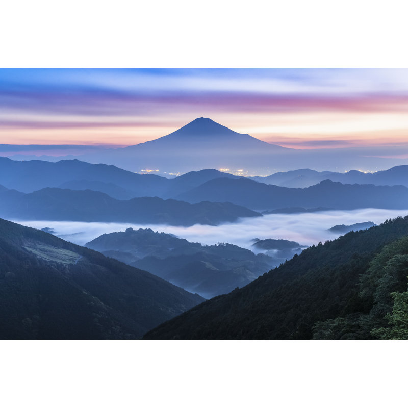 Mont Fuji - reproduction sur toile tendue, H 32 po x l 48 po