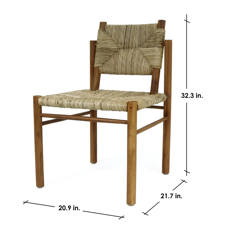 Chaise d'appoint en teck de style nazaréen, Naturel, Naturel