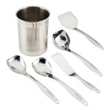 Circulon Tools Stainless Steel Kitchen / Cooking Tools With Crock Set, 6 Piece, Stainless Steel