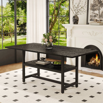 Dining Table with Storage Shelf