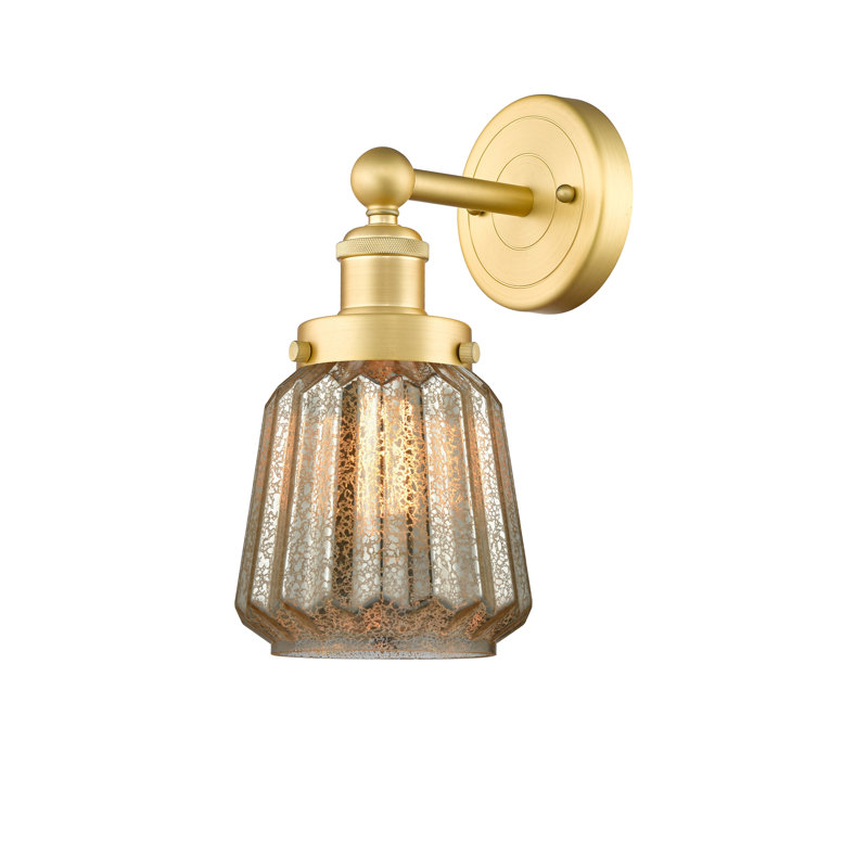 Carlinville Armed Sconce, Mercury, Satin Gold