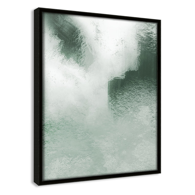 «Quietude Smudges II» par Marcus Prime, 9.5' W x 11.5' H, Flottant espresso