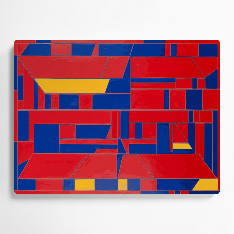 Art mural rigide en métal 55 "Hard Edge", H 11 po x l 14 po