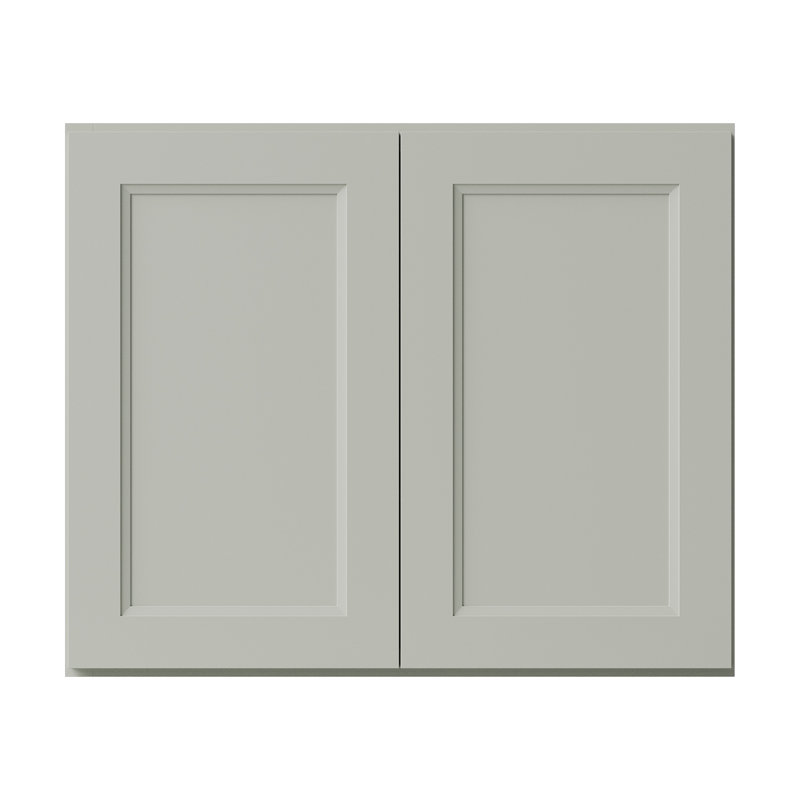 Armoire de cuisine en bois massif prête à assembler, H 30 po x l 36 po x P 12 po, Double shaker Laguna Grey
