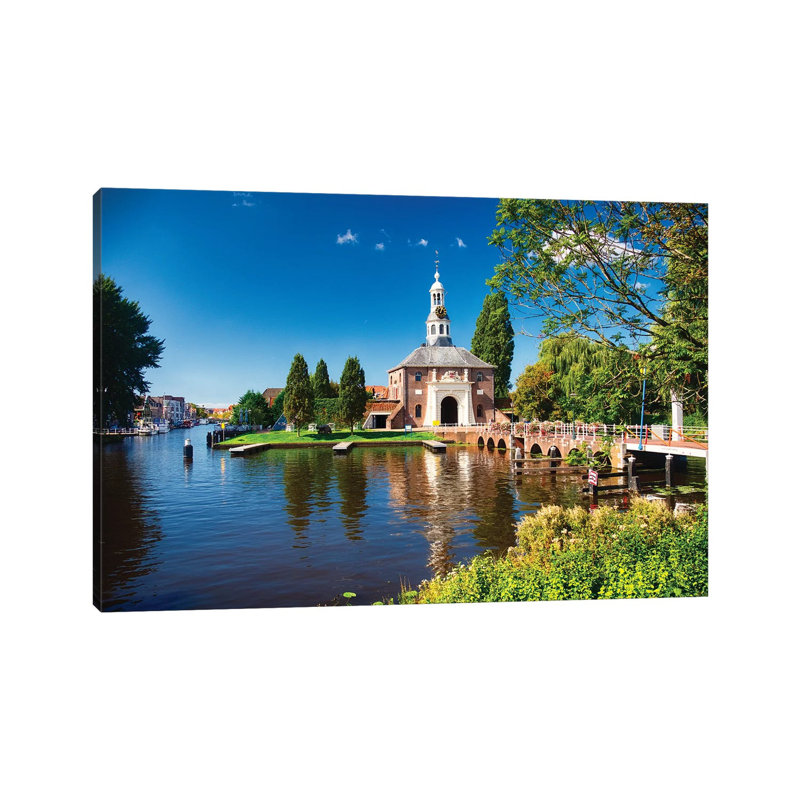 Zijlpoort One Of The Two City Gates Of Leiden by George Oze - Wrapped Canvas Print, 20.32 cm H x 30.48 cm W