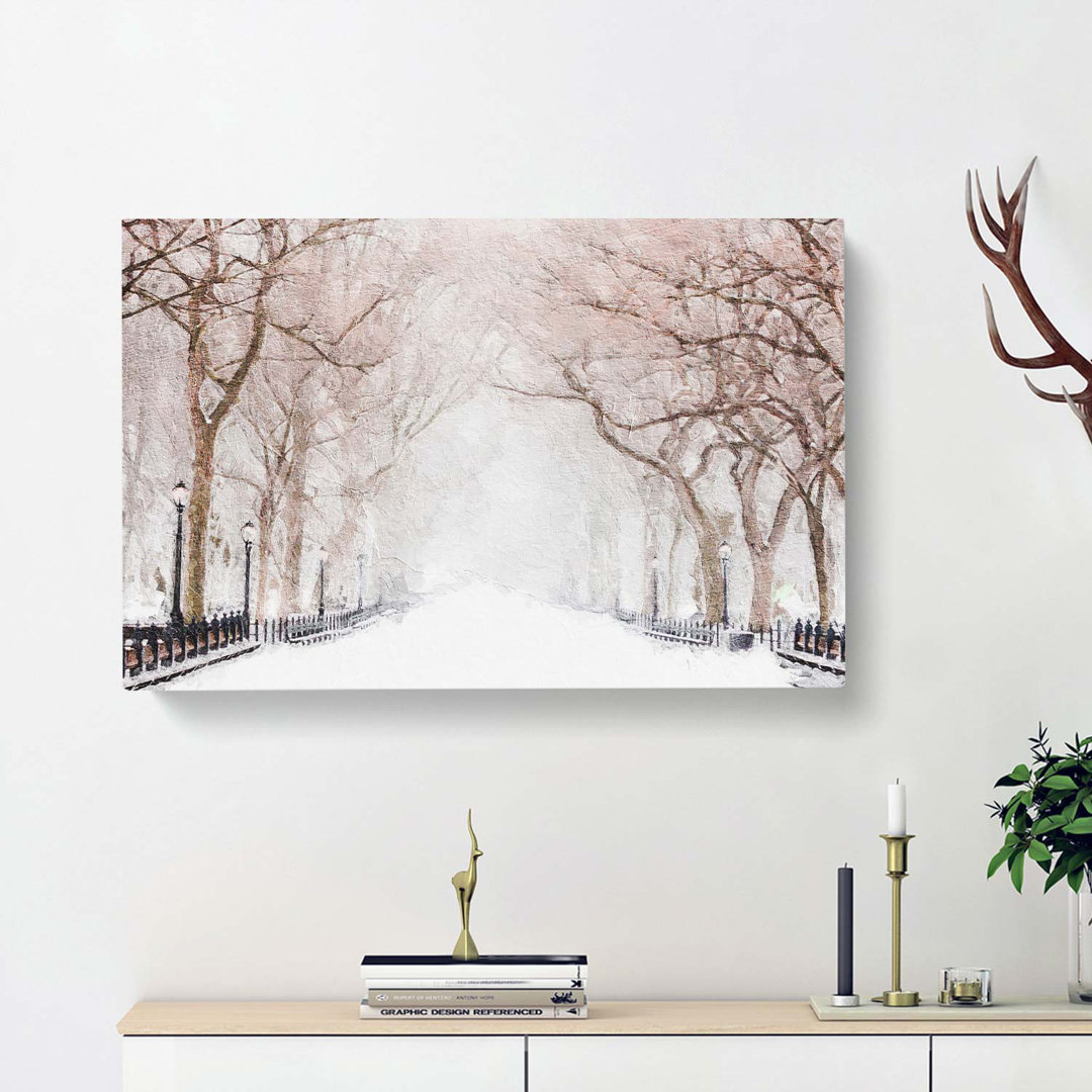 Wintertime In Central Park New York City - Wrapped Canvas