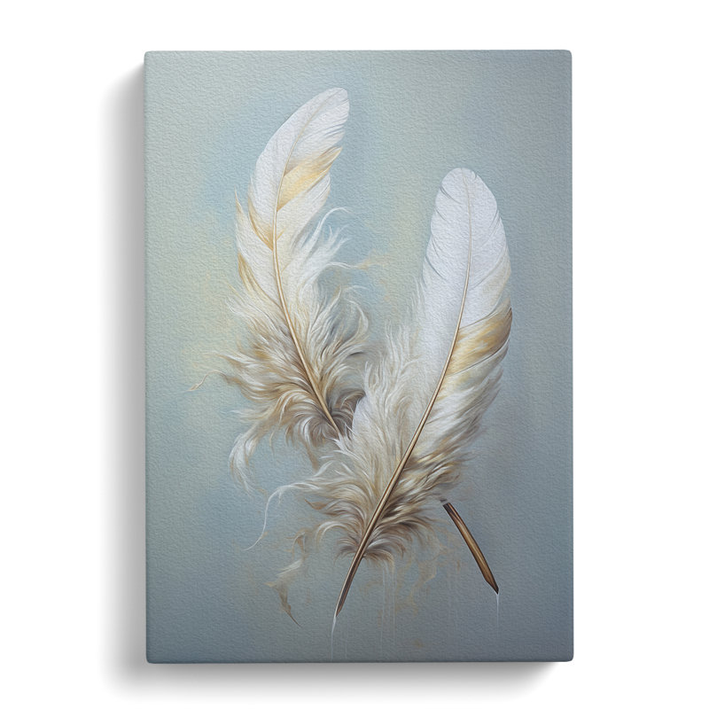 Feather Classicism - Wrapped Canvas Print, 76cm H x 50cm W x 3cm D