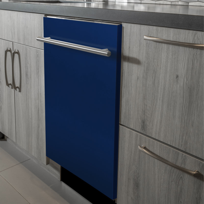 ZLINE 24 in. Fingerprint Resistant Control Dishwasher with Stainless Steel Tub and Style Handle, 52dBa