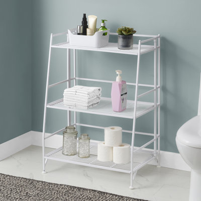 Bogins 25" W Folding Metal Ladder Shelf