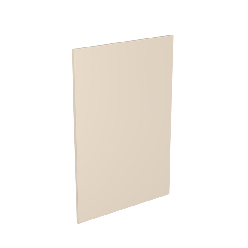 KitchenKit Flatpack J Pull Matt Panel Base End, Cashmere
