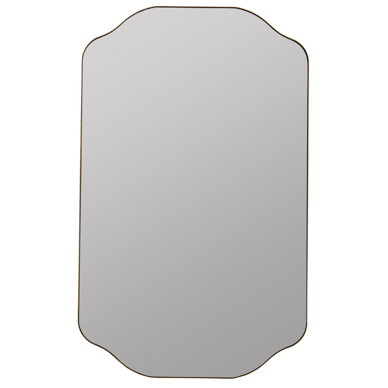 Henry Scalloped Metal Mirror, Gold