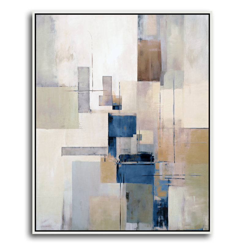 Ondulation avec cadre blanc, Cadre flottant, Blanc