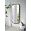 Miroir surdimensionné en bois 31,4 x 1,4 x 74 po avec cadre brun unique