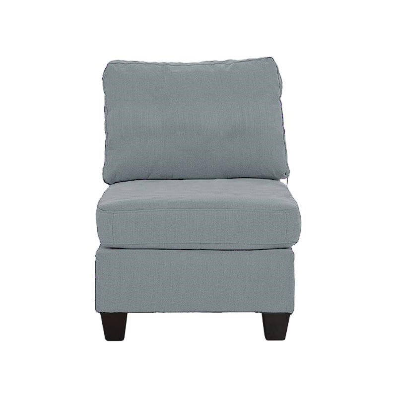 Chaise sans accoudoirs en tissu 1pc, Gris