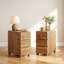 23.62" W Solid Wood 3-Drawer End Table, Rustic Narrow  Side Table With Storage  For Living Room