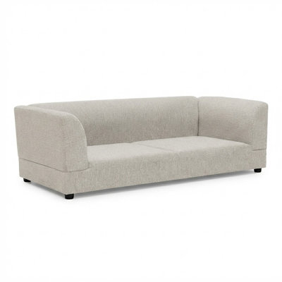 Modern Rectangular Dog Sofa, Oversized Upholstered Pet Couch with Backrest and Armrests for Medium and Large Dogs, Indoor Living Spaces