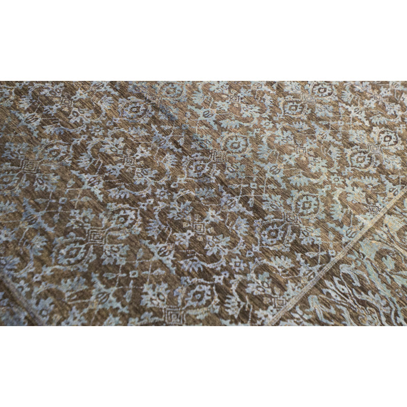 Neo Villa Oriental Area Rug in Charcoal/Blue