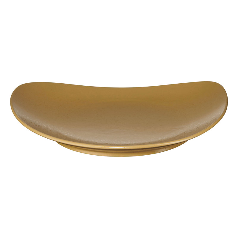 ASA Selection Cuba Ocra gourmet plate, gourmet plate, stoneware, yellow