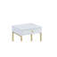 Table d'appoint blanche et laiton