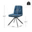 Ensemble de 2 chaises rembourrées pivotantes avec pieds en métal-946310598