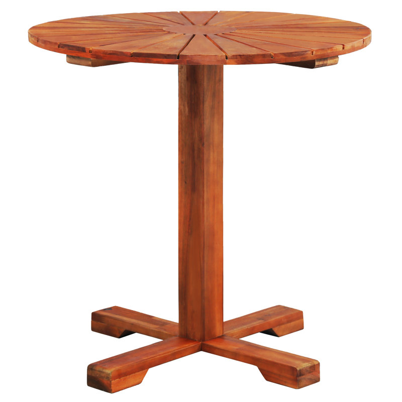 Frakes Round Acacia Folding Outdoor Bistro Table , 70cm cm W 70cm cm D