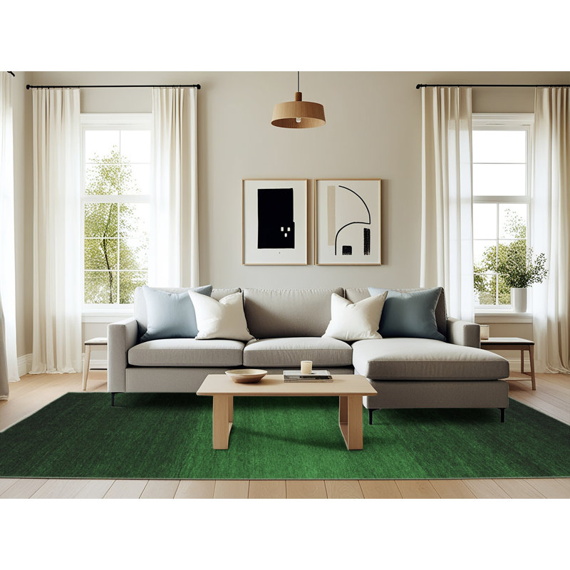Washable Abstract Indoor Rug, Rectangle 6' x 9'