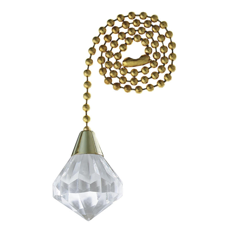 Acrylic Diamond Ceiling Fan Pull Chain