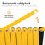 Expandable Metal Barricade Gate, Mobile Safety Barrier with Retractable Traffic Fence, Easy Assembly, and Casters