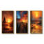 «Sunrise Morning At The Lake», 3 pièces sur toile-2027815692-2027815729