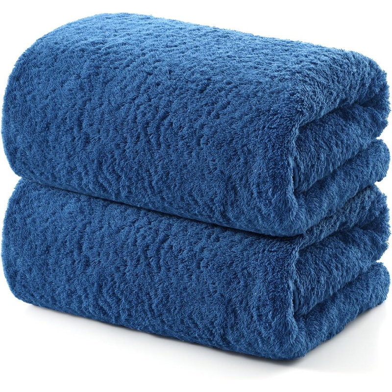 Ensemble de 2 serviettes de bain de luxe 2 pièces - serviettes de bain surdimensionnées 31 x 62 pouces, 100% coton, 900 g / m²