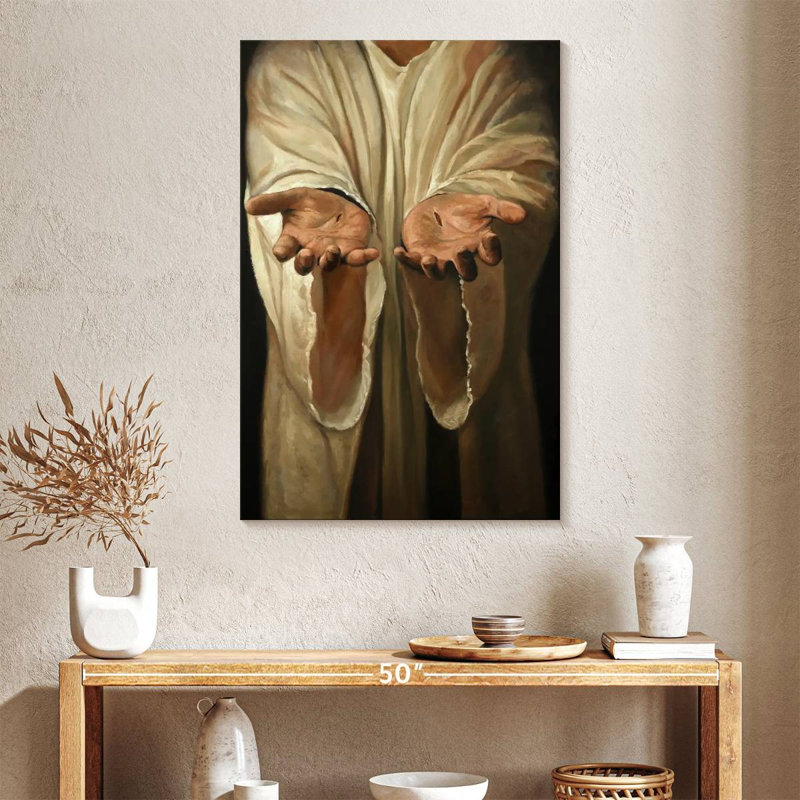 " Jesus Hands Canvas Print ", 39" H x 26" W x 1.25" D