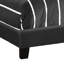 Lit simple à profil bas Foxa, tête de lit capitonnée à boutons, boucle noire-117056084-117056083