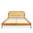 Beiro Solid Wood Rattan Platform Bed with Headboard, Bohemian and Mid-Century Bed Frame-1132484768-1132484774