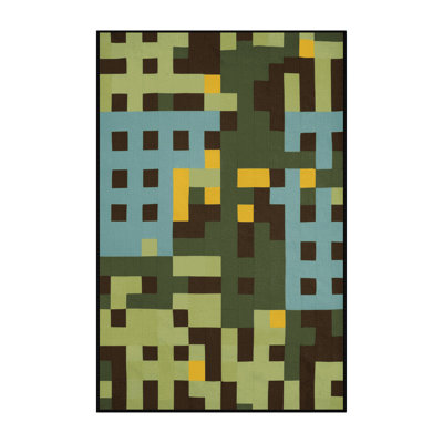 Earth Tones Mosaic Rug