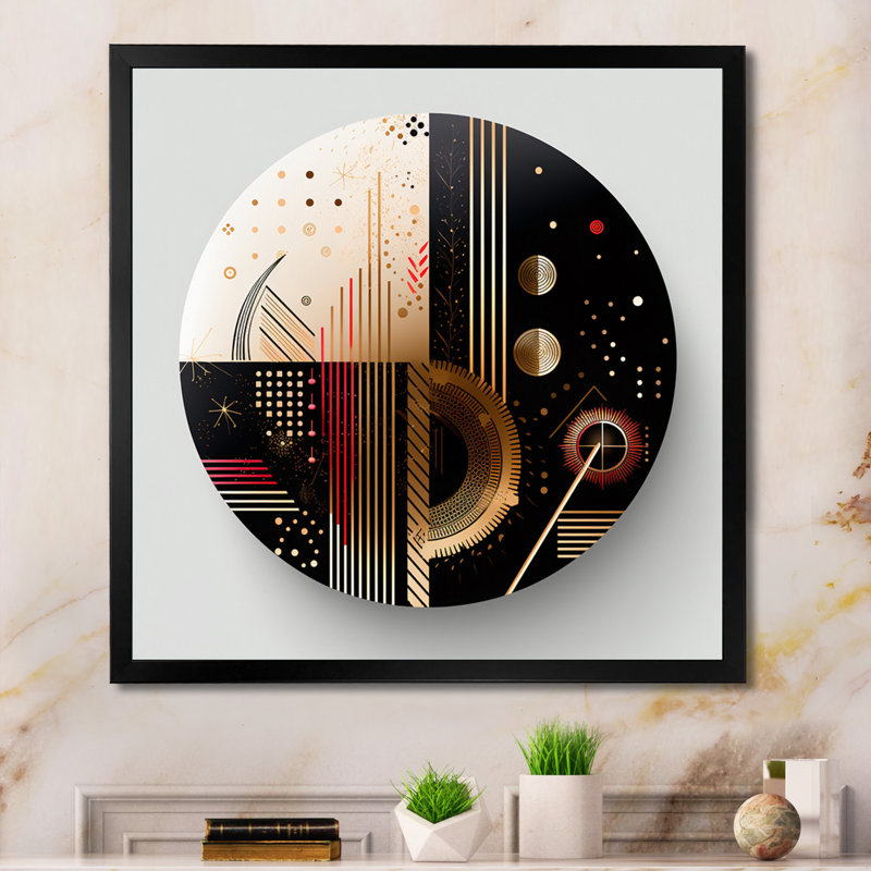 «Boho Chic Celebration», impression sur toile, H 30 po x l 30 po x P 1 po, Cadre simple noir