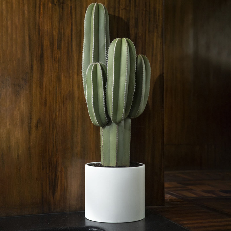 Handmade Ceramic Planter, White, 10" H x 11.8" W x 11.8" D