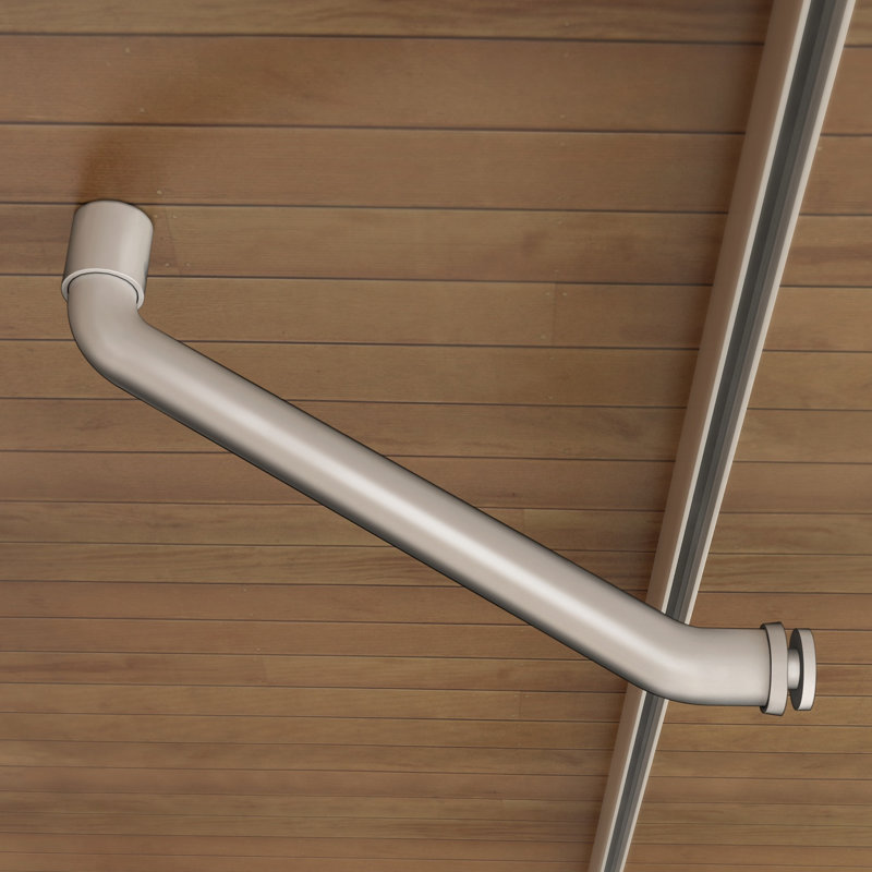 Mentone 990mm - 1000mm W x 1400mm H Pivot Semi-Frameless Tub Door with Clear Glass