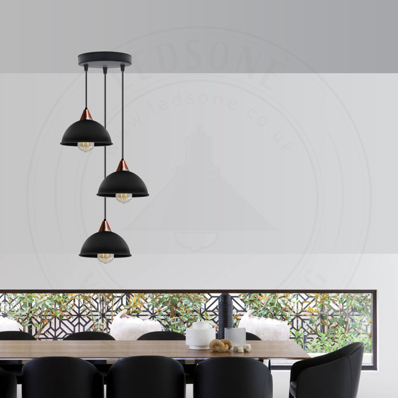 Mundubbera 3 - Light Cluster Pendant, Black