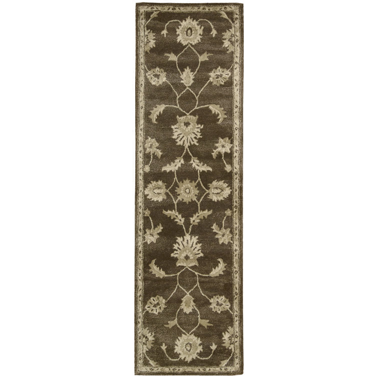 Warrenville Oriental Handmade Tufted Chocolate Area Rug