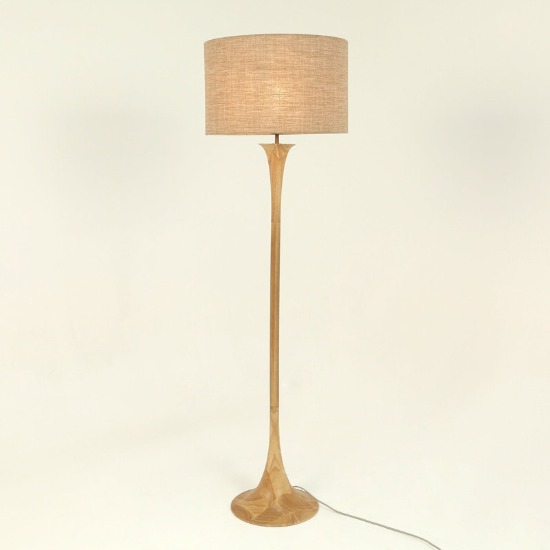 Lampe sur pied Soraya - Chêne, Beige
