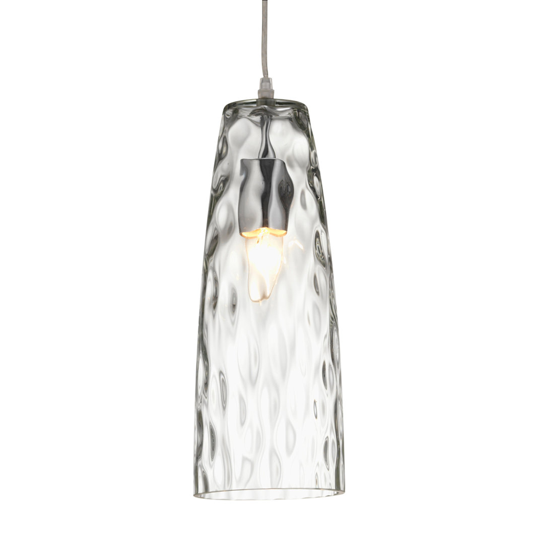 Flatiron 1 - Light Chrome Teardrop Pendant