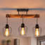 Narrowsburg 3-Light Burnt Wood Kitchen Island Pendant
