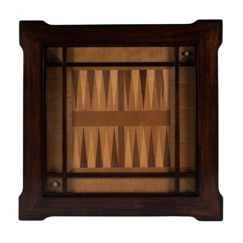 Handmade 36" Moskowitz Chess and Backgammon Table, Plantation Cherry
