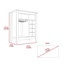 Armoire de bar DEPOT E-SHOP Mojito, un tiroir ouvert, une tablette ouverte, noir