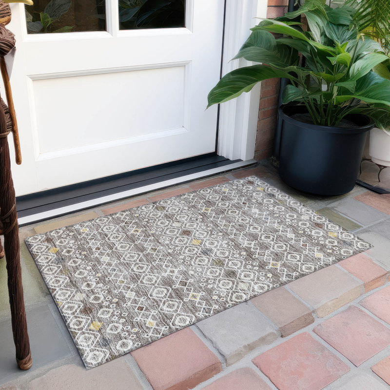 Tapis rectangulaire Aleighna avec envers antidérapant, Rectangle 1 pi 8 po x 2 pi 6 po