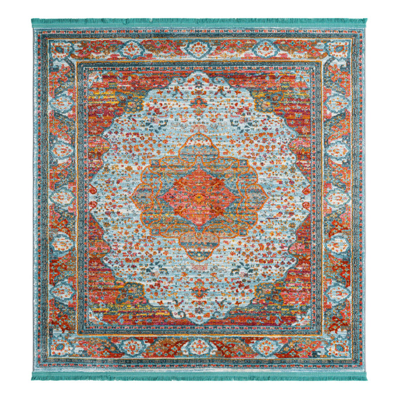 Folmar Oriental Indoor Rug, Square 5'